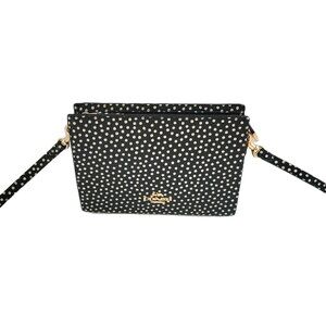 Coach CCI77 Slim Crossbody Spot Print Black Multi Pebbled Leather Handbag